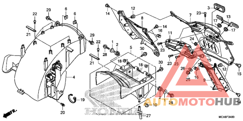 Задний бампер