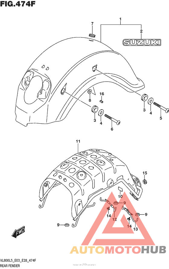 Rear Fender (Vl800Bl5 E28)