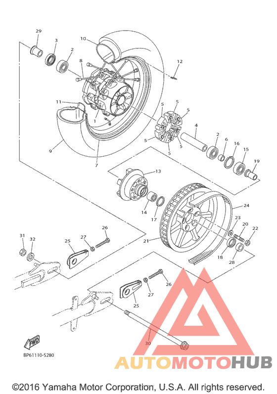 Переднее колесо