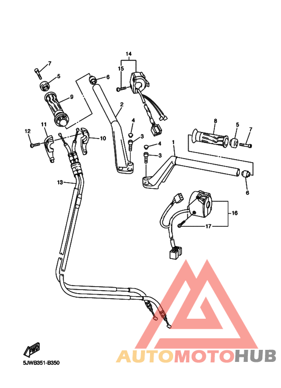 Рулевой рычаг и кабель