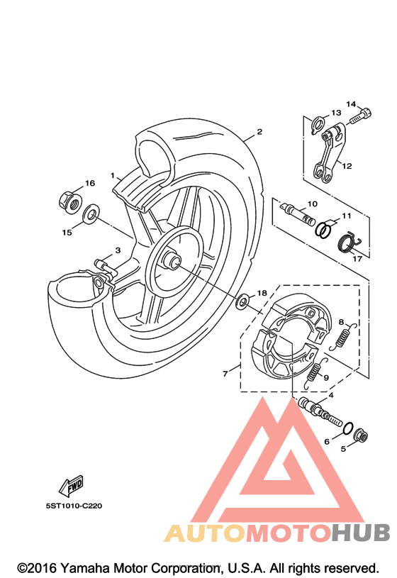Переднее колесо