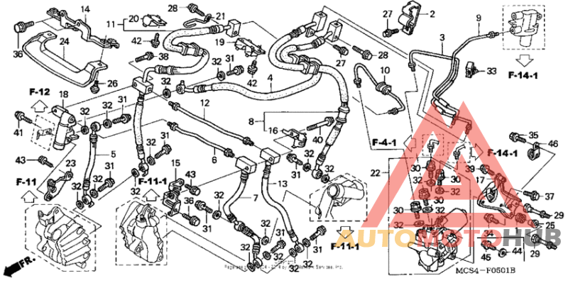 Front brake hose (st1300a)