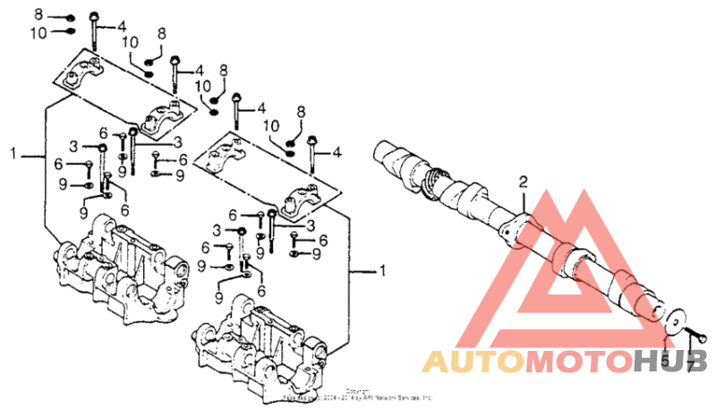 Camshaft + camshaft holder