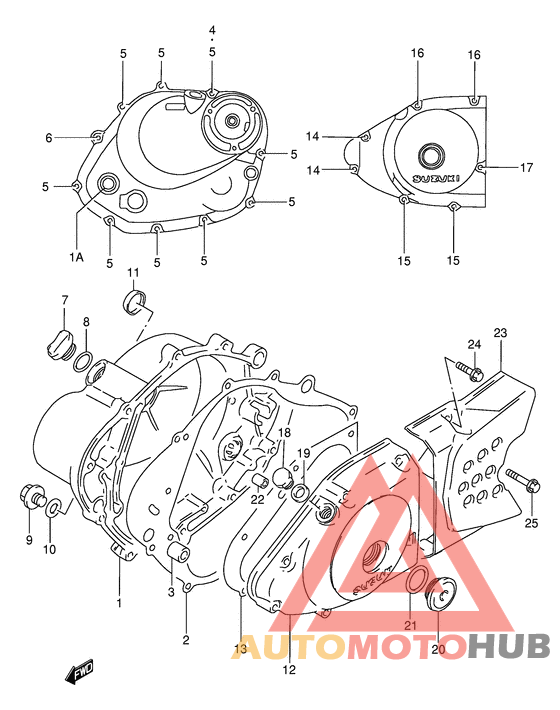 Crankcase cover ass`y  (v