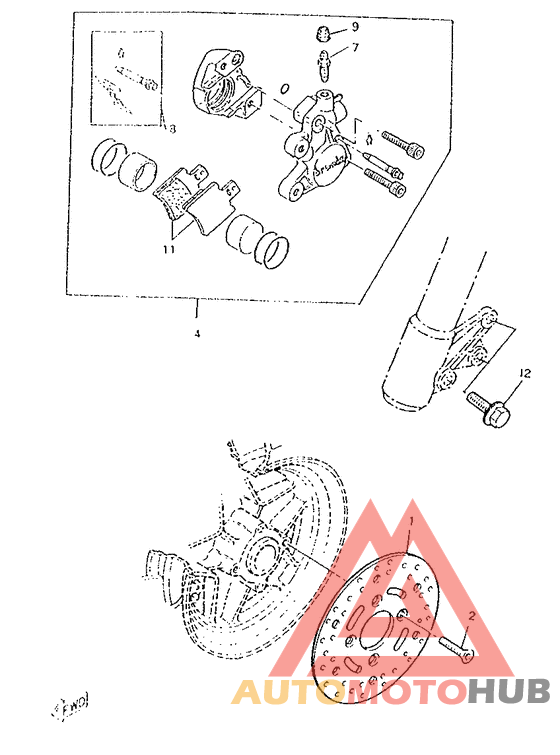 Front brake. caliper