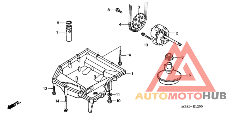 Картер масляный/масляная помпа