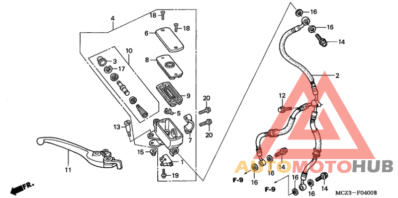 Fr. brake master cylinder