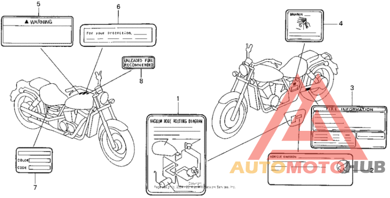 Vt1100c2caution label