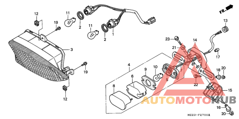 Taillight unit ass`y