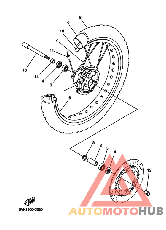 Переднее колесо