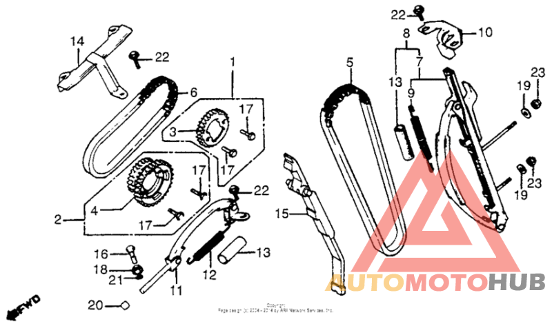 Cam chain + tensioner