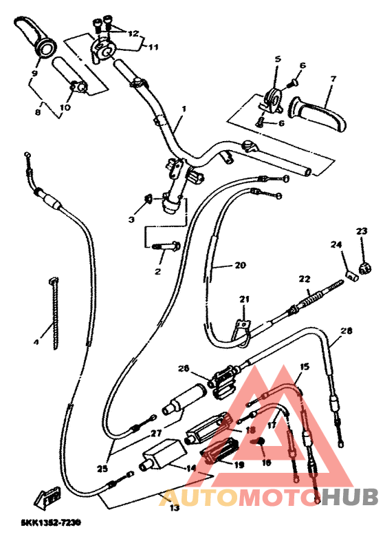 Steering handle. cable