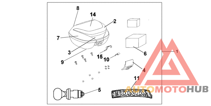 35 l top box digital silver metallic