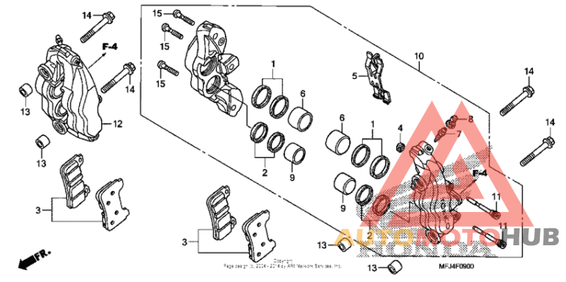 Front brake caliper (1)