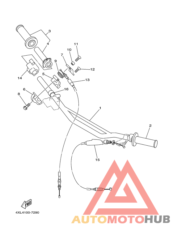 Steering handle. cable