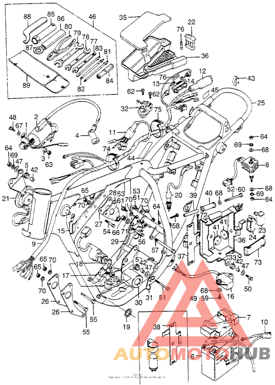 Frame + wire harness + tools