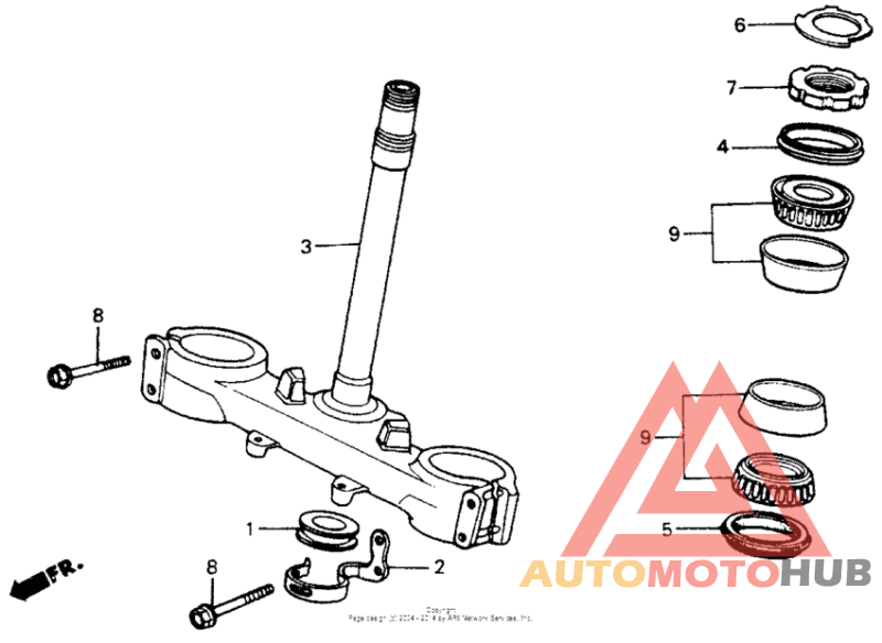 Steering stem 84-88