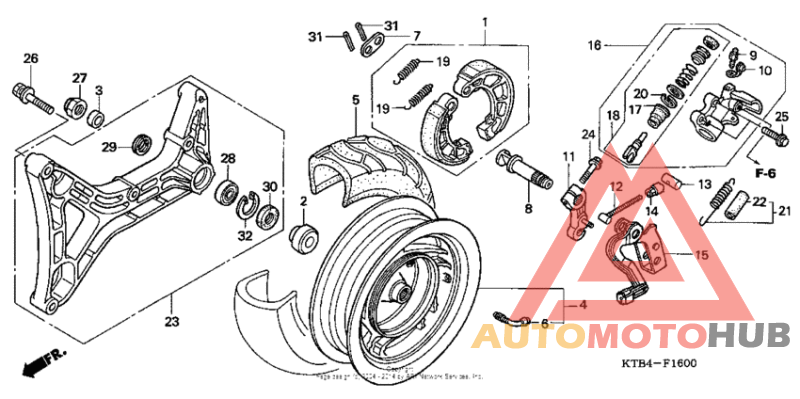 Rear wheel + swingarm