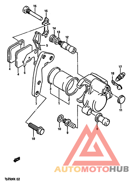 Передний суппорт тормозной