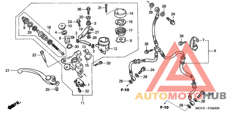Fr. brake master cylinder