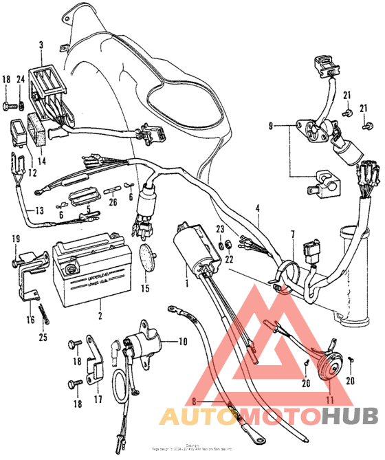 Wire harness + battery