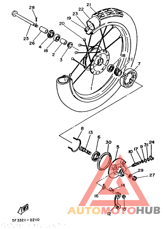 Переднее колесо