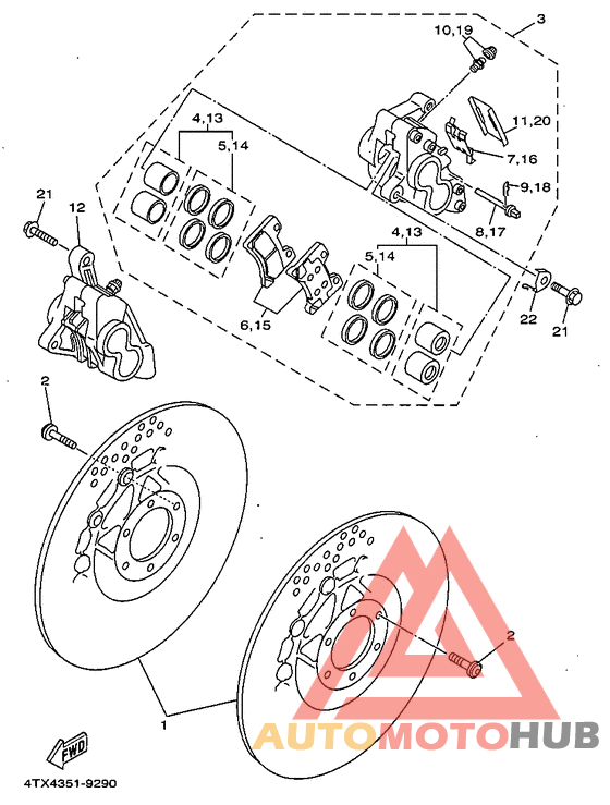 Front brake. caliper