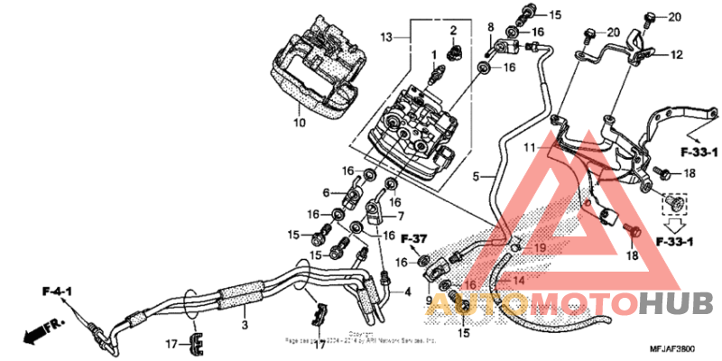 Front valve unit (cbr600ra)