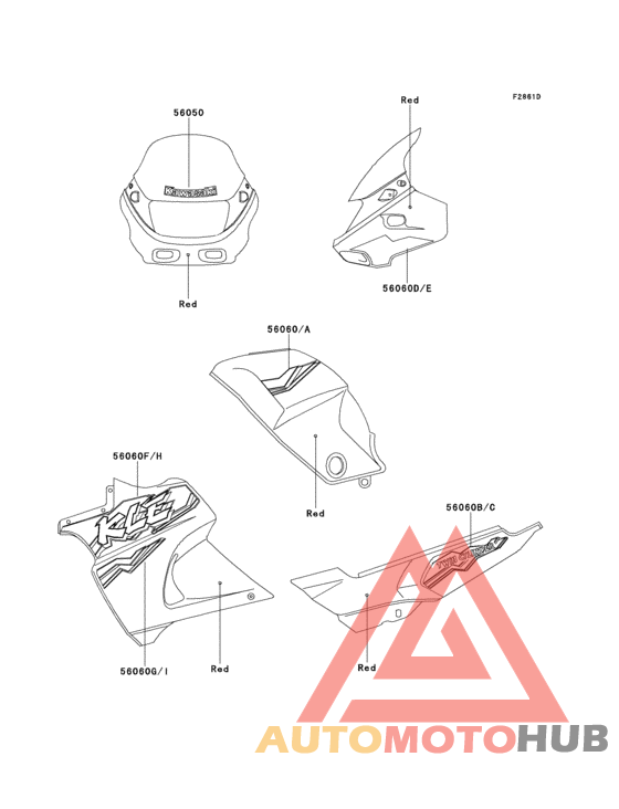 Decals(red)(kle500-a3)