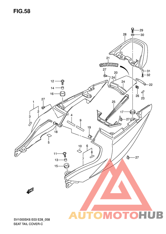 Обтекатель сидения