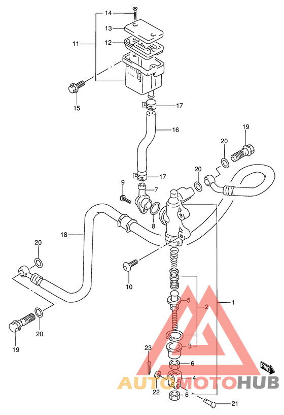 Задний тормозной цилиндр
