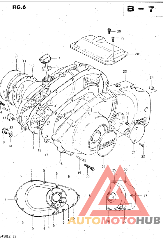 Crankcase cover ass`y  (v