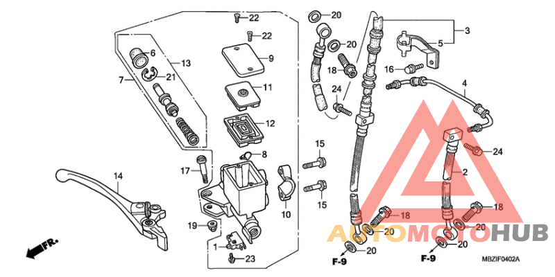 Fr. brake master cylinder