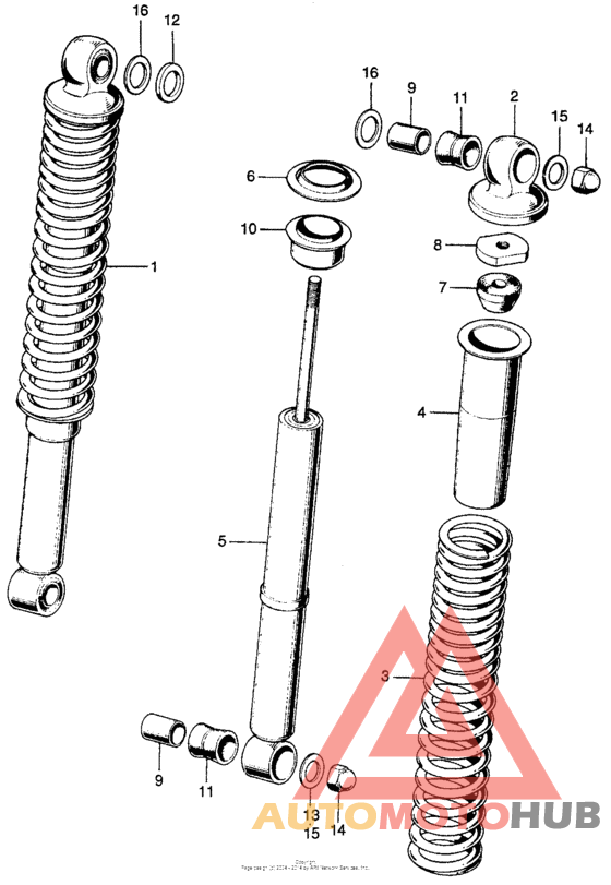 Cl100 rear shock absorber k2-s3