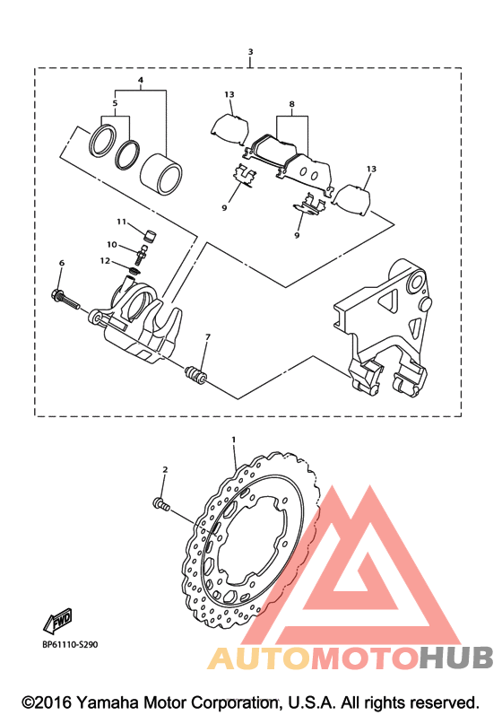 Задний суппорт