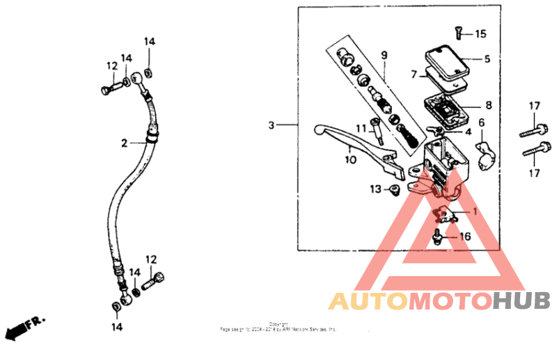 Fr.brake master cylinder