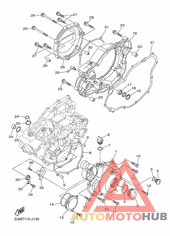 Crankcase cover ass`y  (v
