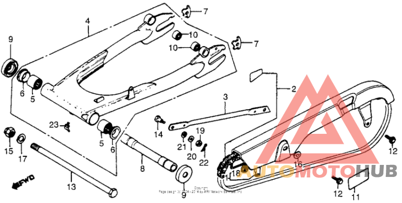 Swingarm + chain case