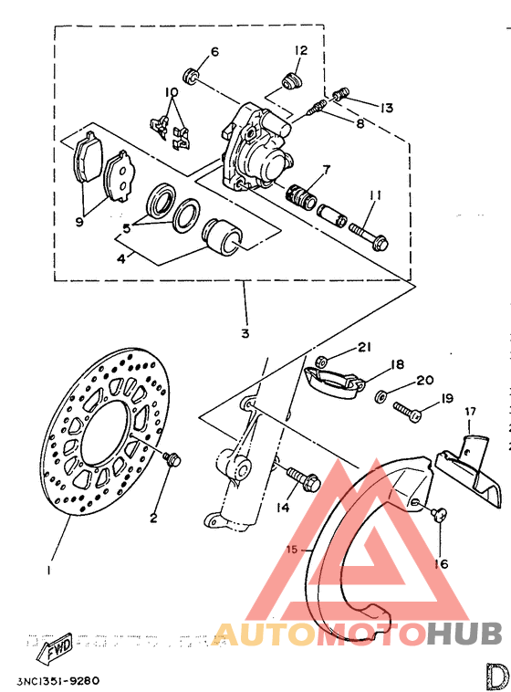 Front brake. caliper