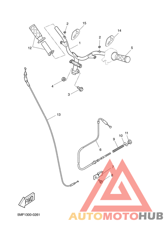 Steering handle. cable