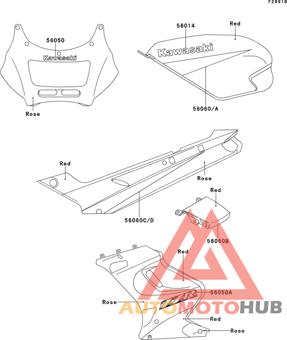 Decals(red/rose)(ex250-h5)