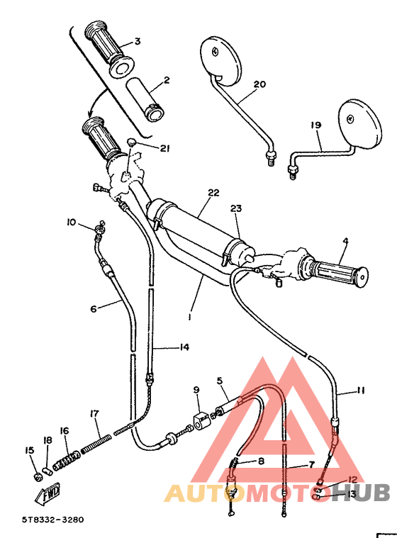 Steering handle. cable
