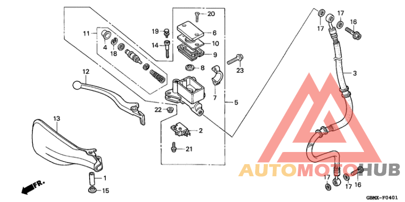 Fr. brake master cylinder