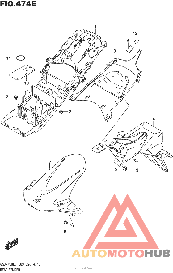 Rear Fender (Gsx-R750L5 E33)