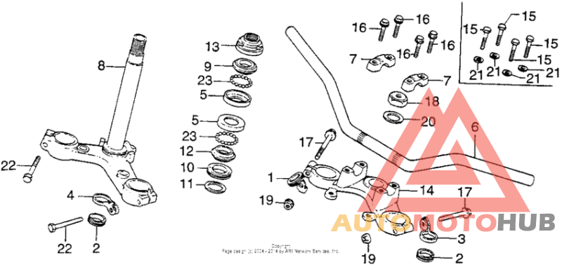 Handlebar + steering stem