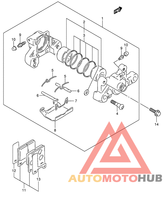 Задний суппорт