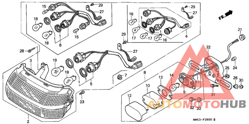 Taillight unit ass`y