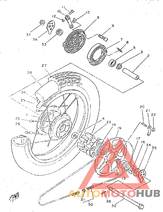 Переднее колесо