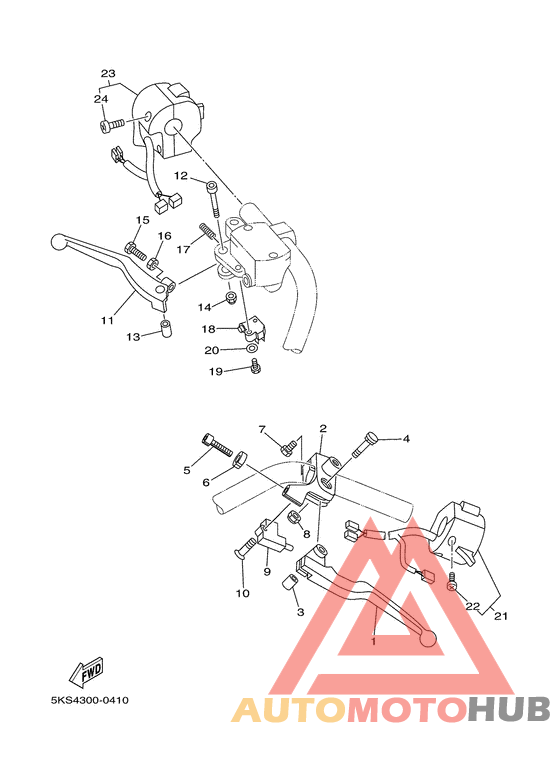 Handle switch. lever