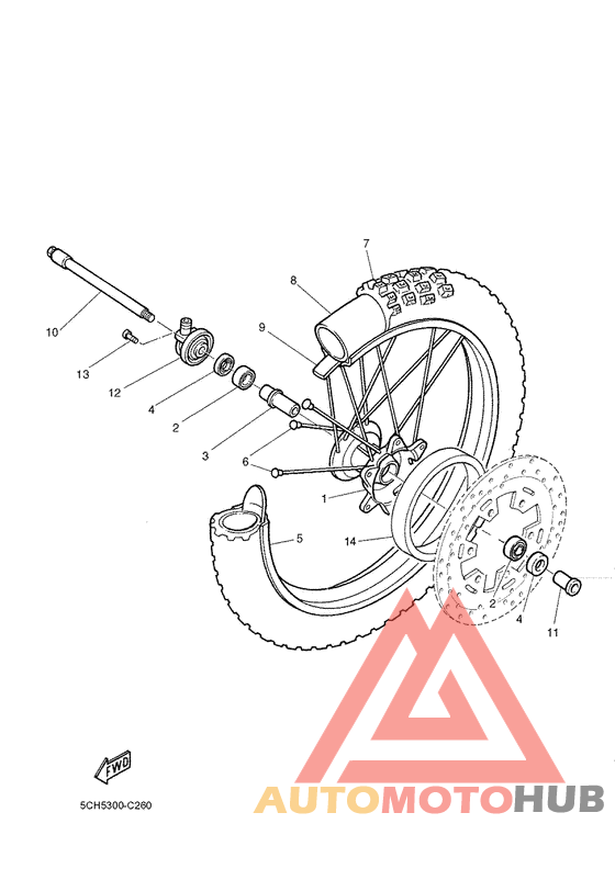 Переднее колесо